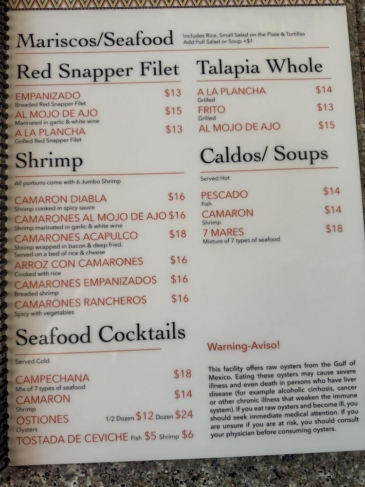 Gloria's Mexican Restaurant Menu image 4